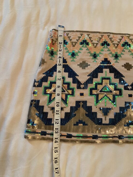 Express Aztec Sequin Mini Skit - Picture 9 of 11